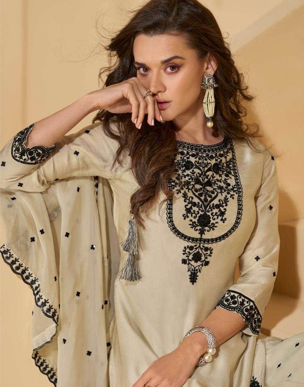 Chinon Silk Kurti With Palazzo - MYLUXURY LANE ENTERPRISE